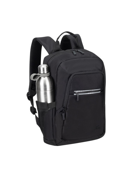 Rivacase Plecak Na Laptop 13,3-14 Alpendorf Eco, Czarny, Materiał Wodoodporny, Eko Rpet, Kieszenie Na Smartfon, Dokum.,Akces.