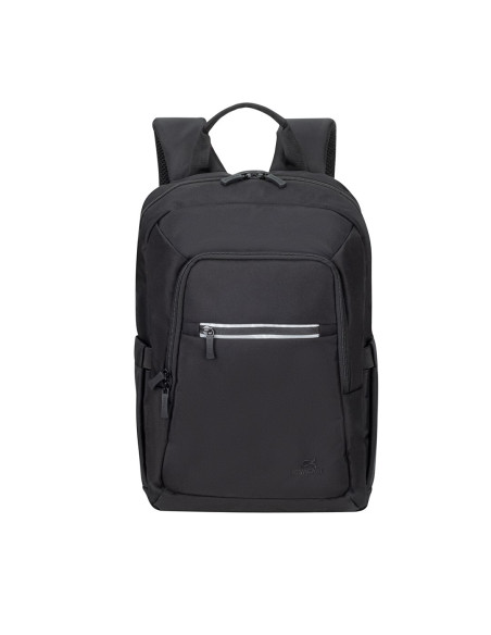Rivacase Plecak Na Laptop 13,3-14 Alpendorf Eco, Czarny, Materiał Wodoodporny, Eko Rpet, Kieszenie Na Smartfon, Dokum.,Akces.