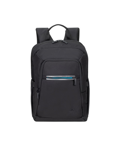 Rivacase Plecak Na Laptop 13,3-14 Alpendorf Eco, Czarny, Materiał Wodoodporny, Eko Rpet, Kieszenie Na Smartfon, Dokum.,Akces.