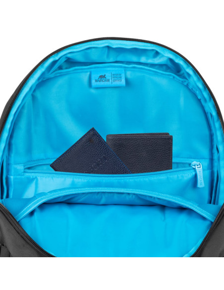 Rivacase Plecak Na Laptop 13,3-14 Alpendorf Eco, Czarny, Materiał Wodoodporny, Eko Rpet, Kieszenie Na Smartfon, Dokum.,Akces.