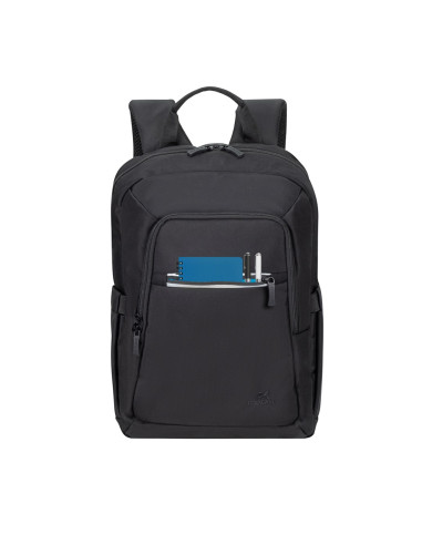 Rivacase Plecak Na Laptop 13,3-14 Alpendorf Eco, Czarny, Materiał Wodoodporny, Eko Rpet, Kieszenie Na Smartfon, Dokum.,Akces.