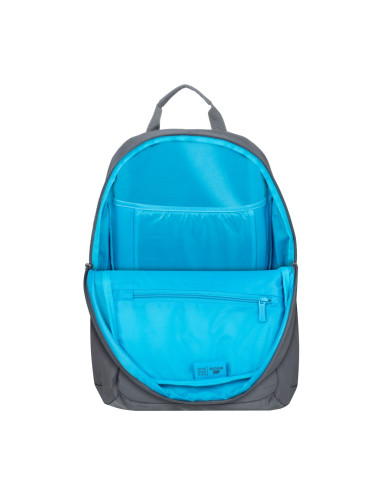 Rivacase Plecak Na Laptop 13,3-14" Alpendorf Eco, Szary, Materiał Wodoodporny, Eko Rpet, Kieszenie Na Smartfon, Dokum.,Akces.
