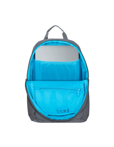 Rivacase Plecak Na Laptop 13,3-14" Alpendorf Eco, Szary, Materiał Wodoodporny, Eko Rpet, Kieszenie Na Smartfon, Dokum.,Akces.