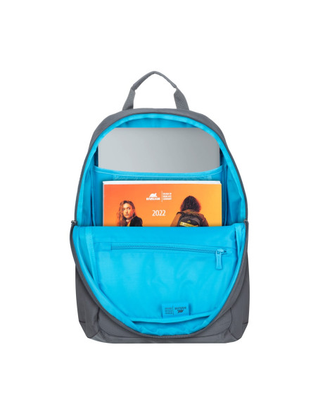 Rivacase Plecak Na Laptop 13,3-14" Alpendorf Eco, Szary, Materiał Wodoodporny, Eko Rpet, Kieszenie Na Smartfon, Dokum.,Akces.