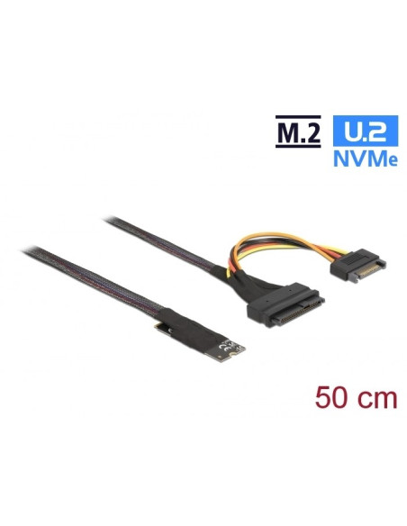 Adapter Nvme Delock M.2 Key M Zu U.2 Sff-8639 Nvme Adapter 50Cm