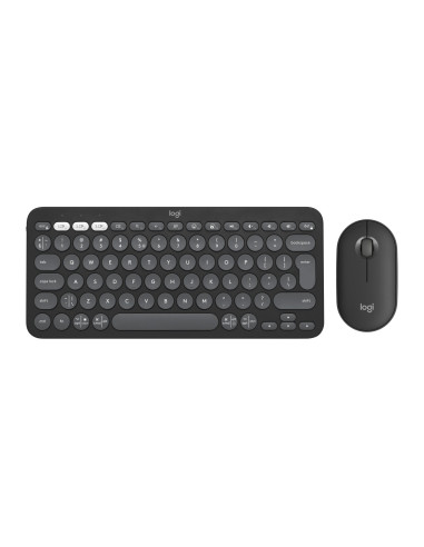 Logitech 920-012239 Klawiatura Dołączona Myszka Uniwersalne Rf Wireless + Bluetooth Qwerty Amerykański Międzynarodowy Grafitowy