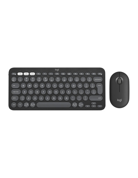 Logitech 920-012239 Klawiatura Dołączona Myszka Uniwersalne Rf Wireless + Bluetooth Qwerty Amerykański Międzynarodowy Grafitowy