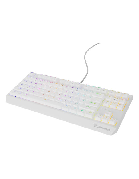 Klawiatura Genesis Thor 230 Tkl Gaming Usb Qwerty Us English Biały