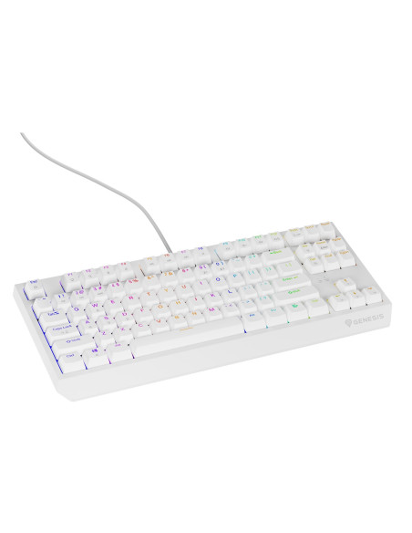 Klawiatura Genesis Thor 230 Tkl Gaming Usb Qwerty Us English Biały