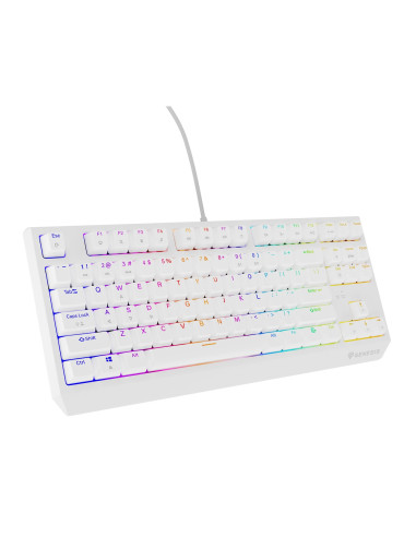 Klawiatura Genesis Thor 230 Tkl Gaming Usb Qwerty Us English Biały