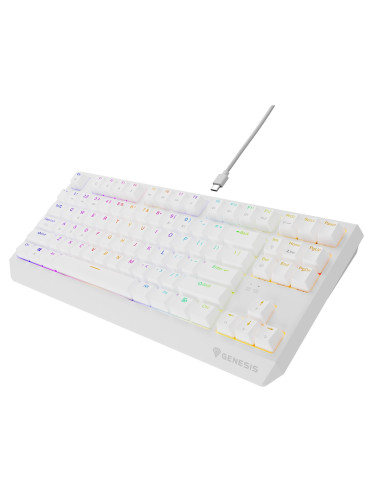 Klawiatura Genesis Thor 230 Tkl Gaming Usb Qwerty Us English Biały