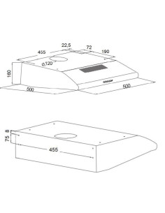 Okap Podszafkowy Akpo Wk-7 P 3050 Czarny (500Mm  Kolor Czarny) 2