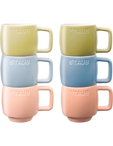 Staub Serving Zestaw 6 Kubków Ceramicznych - Wielokolorowy, 100 Ml