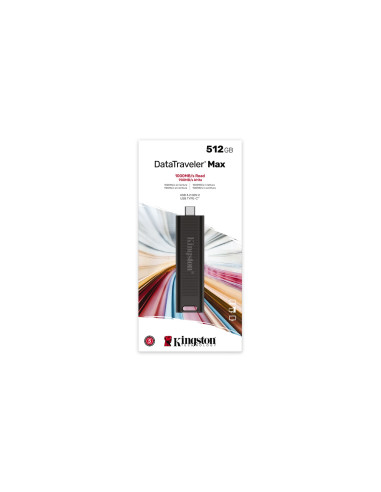 Kingston Technology Datatraveler Max Pamięć Usb 512 Gb Usb Type-C 3.2 Gen 2 (3.1 Gen 2) Czarny