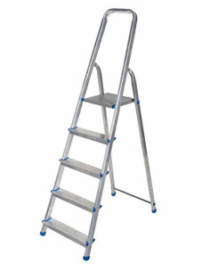 Awtools Drabina Aluminiowa Wolnostojąca 5 Stopni 150 Kg 2