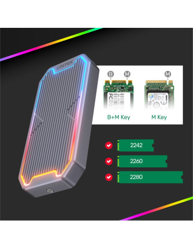 Unitek Solidforce Spectrum Obudowa Ssd Szary M.2