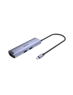 Unitek H1112F Huby I Koncentratory Usb 3.2 Gen 1 (3.1 Gen 1) Type-C 5000 Mbit/S Szary