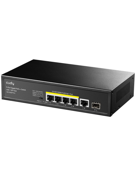 Cudy Gs1005Pts1 Łącza Sieciowe Gigabit Ethernet (10/100/1000) Obsługa Poe Czarny