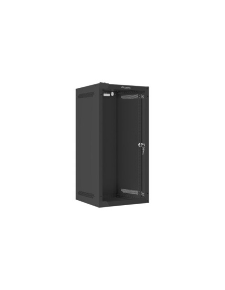 Szafa Instalacyjna Rack Wisząca 10" 12U 280X310 Czarna Drzwi Szklane Lanberg (Flat Pack)
