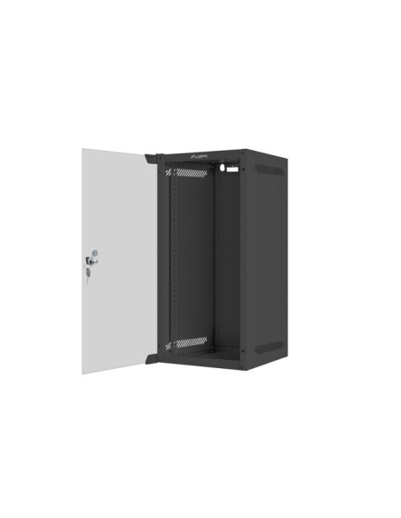 Szafa Instalacyjna Rack Wisząca 10" 12U 280X310 Czarna Drzwi Szklane Lanberg (Flat Pack)