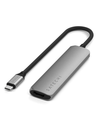 Aluminiowy Adapter Do Urządzeń Mobilnych Usb-C Satechi 4-In-1 Usb-C Slim Multiport Adapter 4K (Space Gray)
