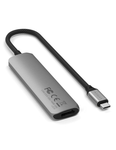 Aluminiowy Adapter Do Urządzeń Mobilnych Usb-C Satechi 4-In-1 Usb-C Slim Multiport Adapter 4K (Space Gray)