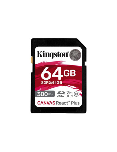 Kingston Technology Canvas React Plus 64 Gb Sd Uhs-Ii Klasa 10