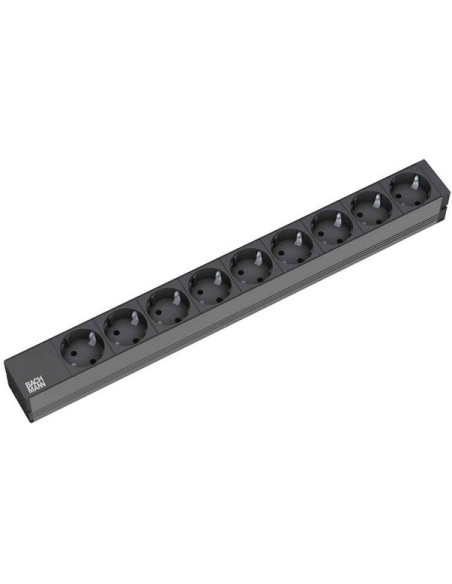 Bachmann 9X Schuko, 2M Rozgałęziacz 9 X Gniazdo Sieciowe Czarny