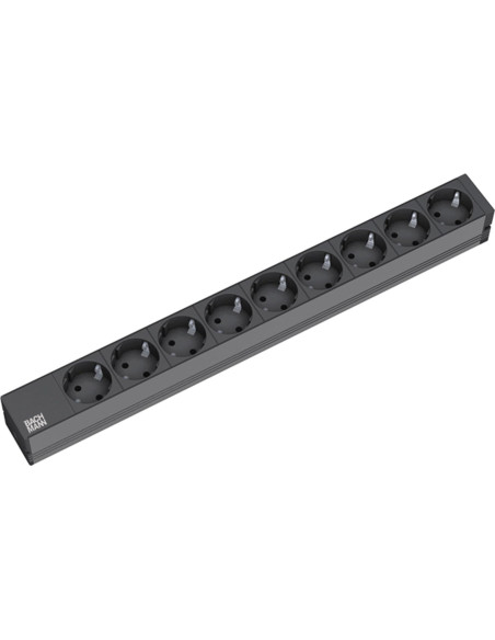 Bachmann 9X Schuko, 2M Rozgałęziacz 9 X Gniazdo Sieciowe Czarny
