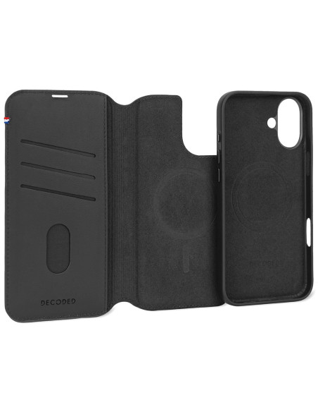 Skórzana Obudowa Ochronna Do Iphone 16 Plus Kompatybilna Z Magsafe (Black)