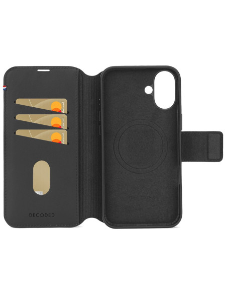 Skórzana Obudowa Ochronna Do Iphone 16 Plus Kompatybilna Z Magsafe (Black)