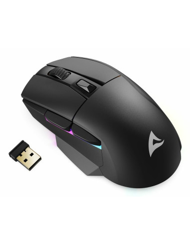 Mysz Optyczna Rgb Skiller Sgm50W Czarna + Stacja