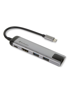 Verbatim 49141 Stacja Dokująca Usb 3.2 Gen 1 (3.1 Gen 1) Type-C Czarny, Srebrny 2