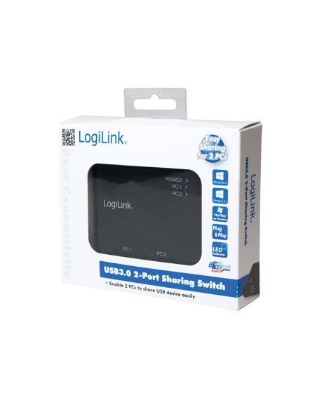Logilink Ua0216 Huby I Koncentratory Usb 3.2 Gen 1 (3.1 Gen 1) Type-B 5000 Mbit/S Czarny