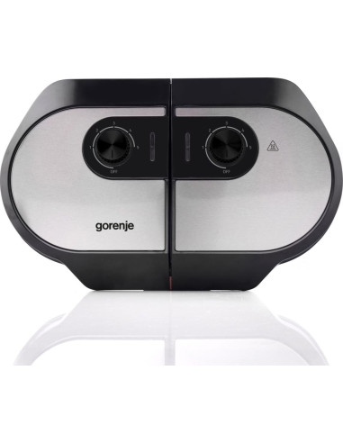 Grill Elektryczny Gorenje Mini Grill, Talerz Waflowy, Wm1400Sb, 1400 W, Średnica 18 Cm, Czarny