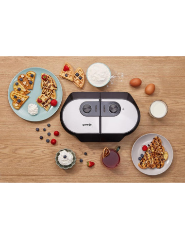 Grill Elektryczny Gorenje Mini Grill, Talerz Waflowy, Wm1400Sb, 1400 W, Średnica 18 Cm, Czarny