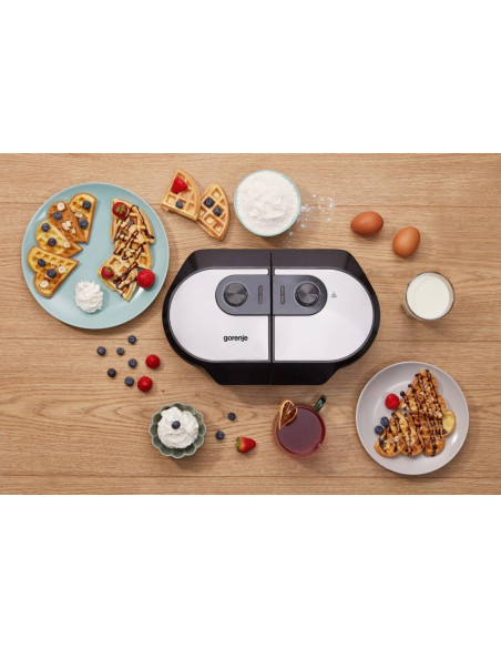 Grill Elektryczny Gorenje Mini Grill, Talerz Waflowy, Wm1400Sb, 1400 W, Średnica 18 Cm, Czarny