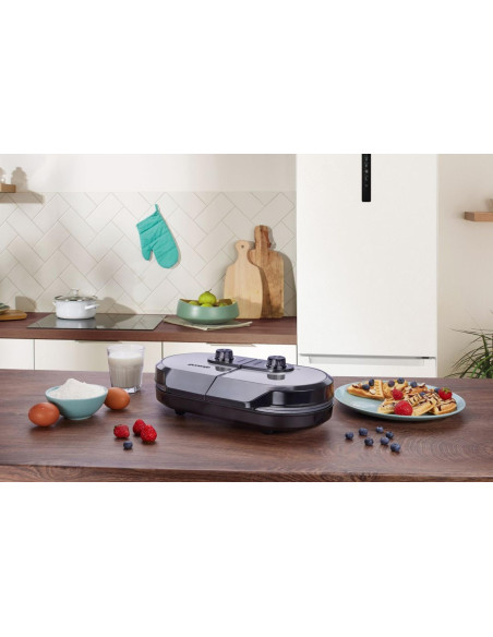 Grill Elektryczny Gorenje Mini Grill, Talerz Waflowy, Wm1400Sb, 1400 W, Średnica 18 Cm, Czarny