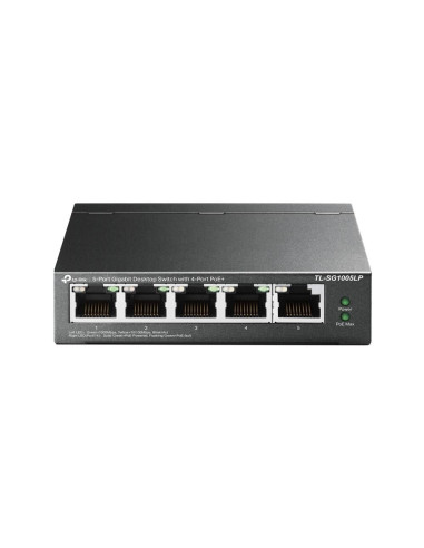 Tp-Link Tl-Sg1005Lp Łącza Sieciowe Nie Zarządzany Gigabit Ethernet (10/100/1000) Obsługa Poe Czarny