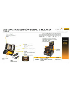 Dewalt Zestaw Akcesoriów 33Cz. Z Przystawką Kątową/Maclaren