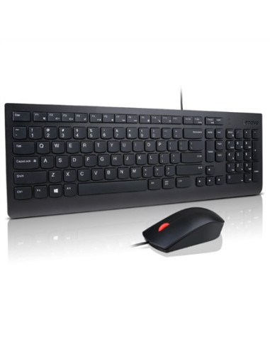 Podstawowe Lenovo | Kombinacja Klawiatury I Myszy | Przewodowe | Euro Amerykańskie | Czarny