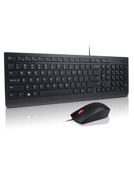 Podstawowe Lenovo | Kombinacja Klawiatury I Myszy | Przewodowe | Euro Amerykańskie | Czarny