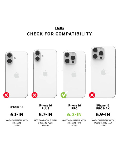 Cywilny Futerał Uag Magsafe | Jabłko Iphone 16 Pro | Krzyżówka (Niebieska)