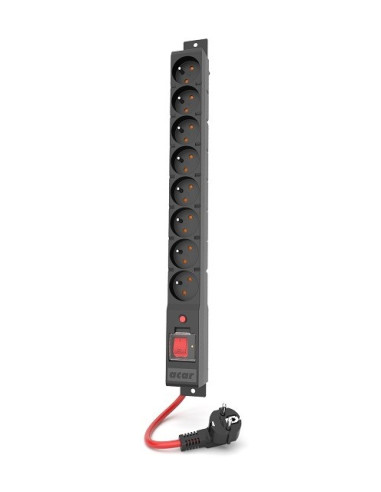 Acar S8 Czarny 8 X Gniazdo Sieciowe 230 V 10M