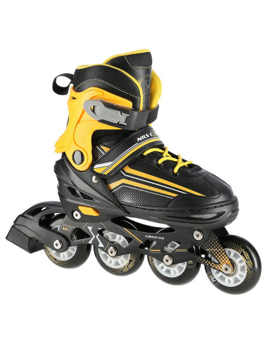 Łyżworolki Nils Extreme Nh18190 2W1 Czarno-Pomarańczowe Rozm. L (39-43) Z Wymienną Płozą Hokejową