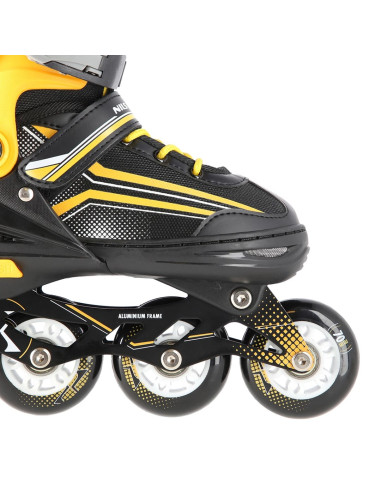 Łyżworolki Nils Extreme Nh18190 2W1 Czarno-Pomarańczowe Rozm. L (39-43) Z Wymienną Płozą Hokejową