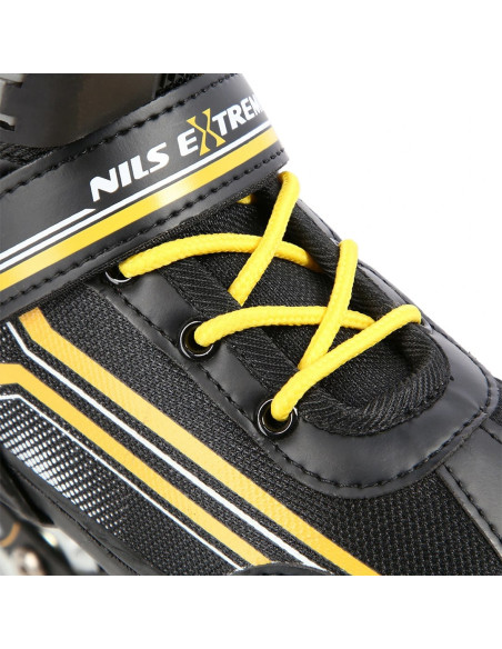 Łyżworolki Nils Extreme Nh18190 2W1 Czarno-Pomarańczowe Rozm. L (39-43) Z Wymienną Płozą Hokejową