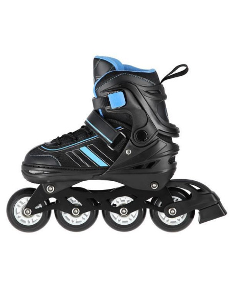 Łyżworolki Nils Extreme Nh18191 2W1 Czarno-Niebieskie Rozm. M (34-38) Z Wymienną Płozą Hokejową