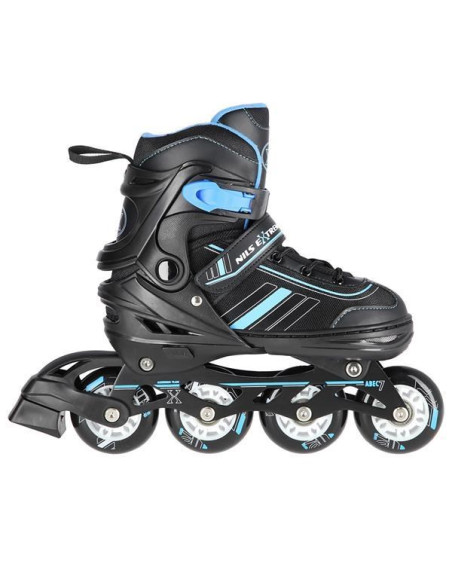 Łyżworolki Nils Extreme Nh18191 2W1 Czarno-Niebieskie Rozm. L (39-43) Z Wymienną Płozą Hokejową