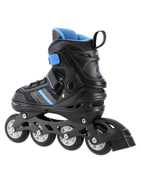 Łyżworolki Nils Extreme Nh18191 2W1 Czarno-Niebieskie Rozm. L (39-43) Z Wymienną Płozą Hokejową